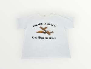 Vintage Crack a Bible Get High on Jesus T-Shirt